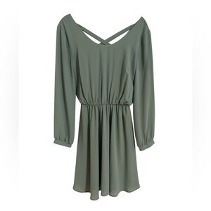 miami Long Sleeve Green Midi Dress size S